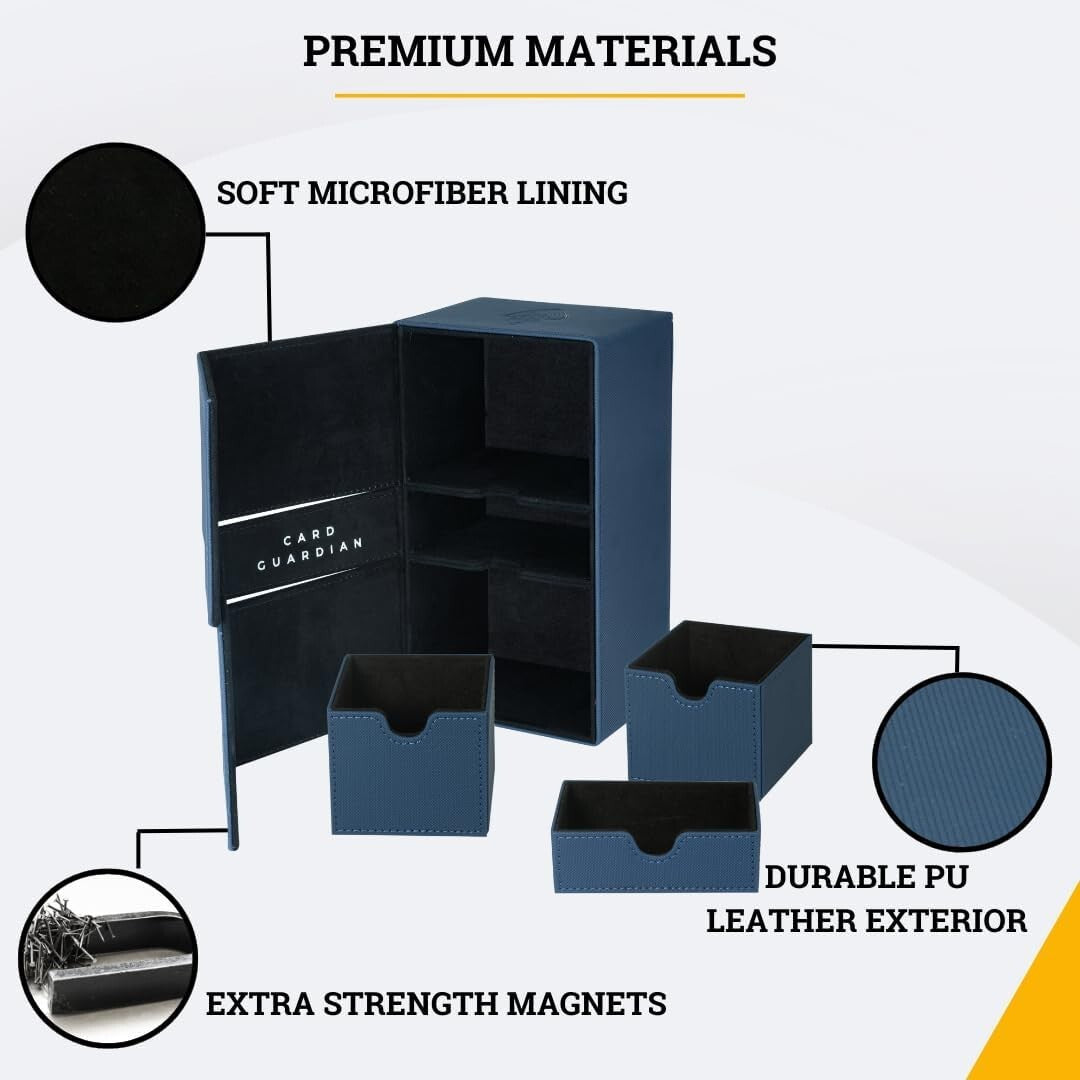 Elegant Blue Card Case - Premium Storage for Magic the Gathering & More