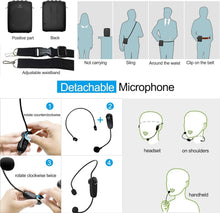 Load image into Gallery viewer, Rechargeable 15W Portable Voice Amplifier &amp; Headset for Indoor Use - Black