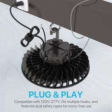 Load image into Gallery viewer, IP65 Rated 150W UFO LED High Bay Light - 1-10V Dimmable Indoor Lighting Solution