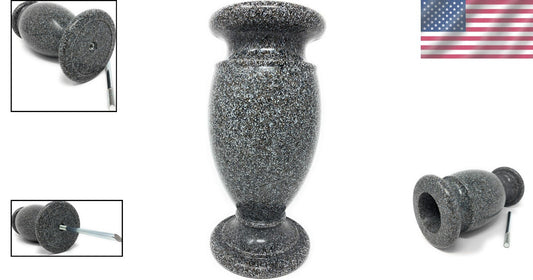 USA-Made Cemetery Flower Vase - Durable & Weather Resistant - 4.5"x4.5"x9.75"