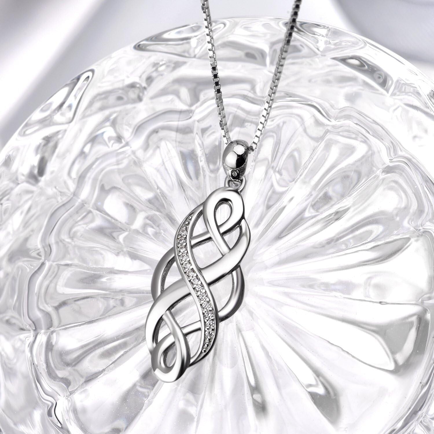 Lightweight 18" Celtic Knot Opal Necklace in Sterling Silver - Ideal for Gifting