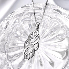Load image into Gallery viewer, Lightweight 18" Celtic Knot Opal Necklace in Sterling Silver - Ideal for Gifting