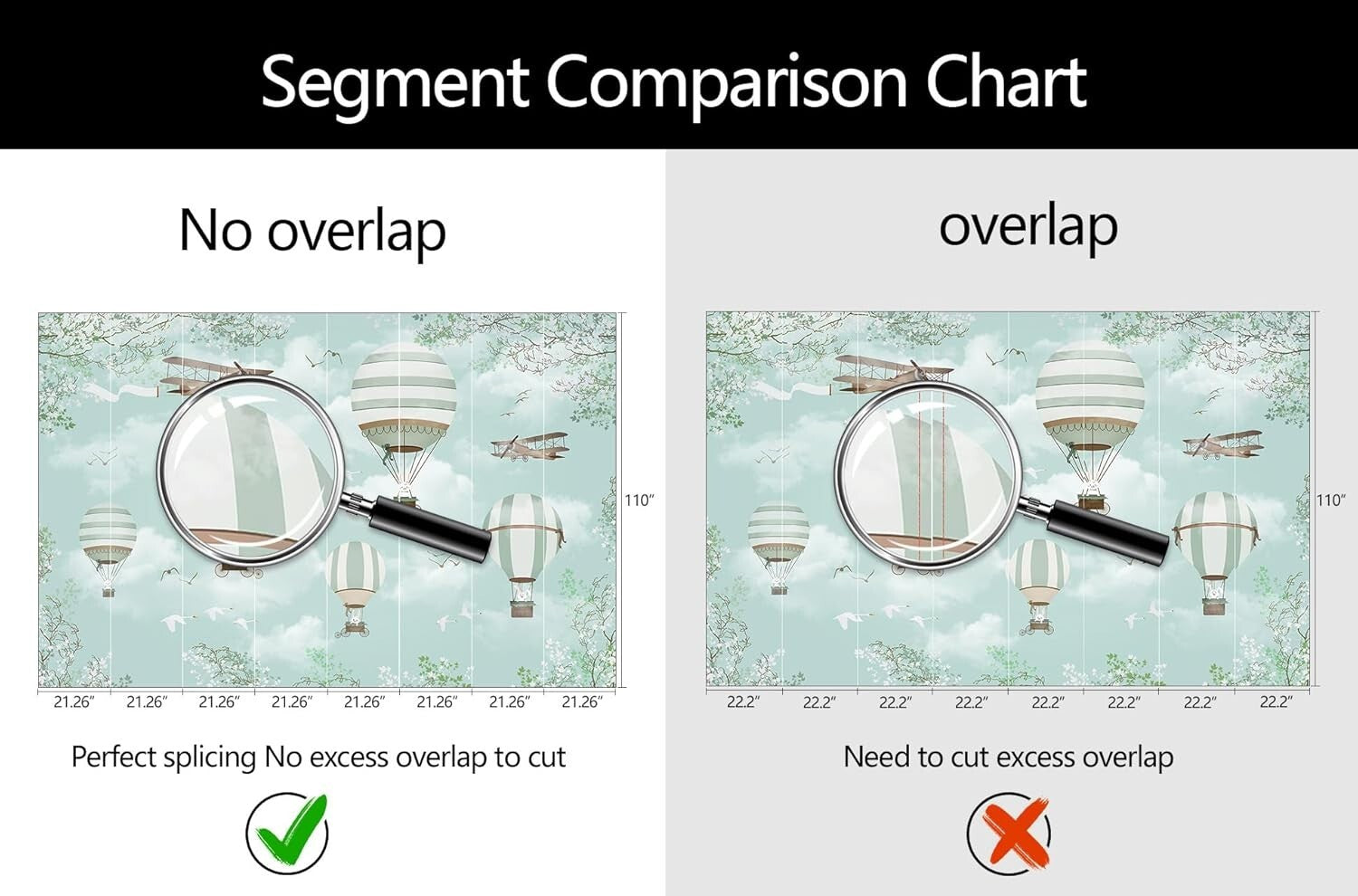 Animal-Themed Hot Air Balloon Wallpaper Mural - Perfect for Nurseries