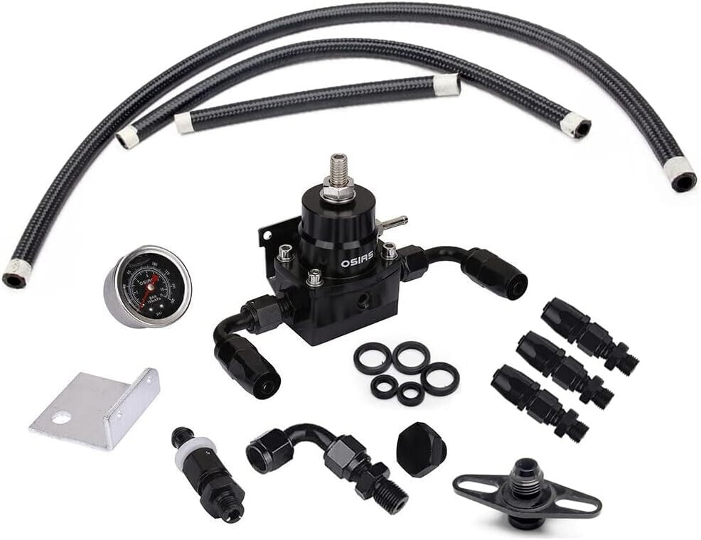 Universal AN6 Adjustable Fuel Pressure Regulator Kit for Cars and Marine Engines