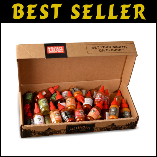 30 Flavors of Melinda’s Mini Hot Sauce - Ideal Gourmet Gift Set for Foodies