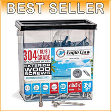 Load image into Gallery viewer, Type 304 Stainless Steel Deck Screws - 2-1/2 Inch with T25 Torx Drive – 350 Pack