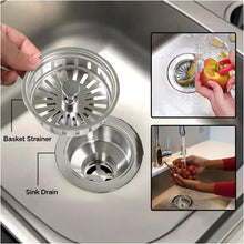 Load image into Gallery viewer, Durable Stainless Steel Sink Drain Assembly - Easy to Install &amp; Clean, 1.79 Size