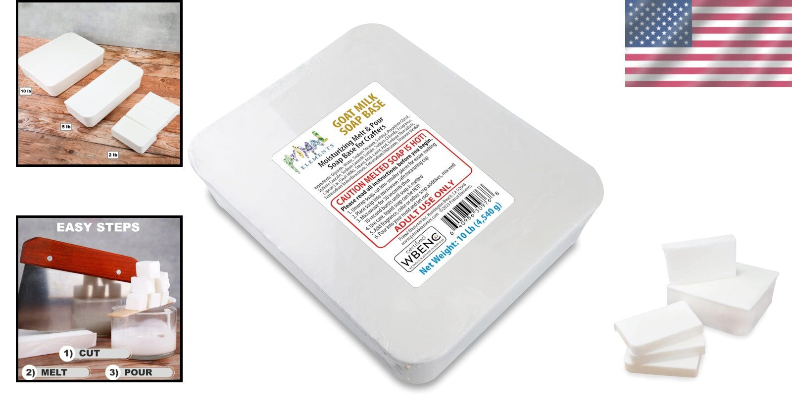 10 lb Goat Milk Soap Base - DIY Melt and Pour Glycerin for Fun Family Activities