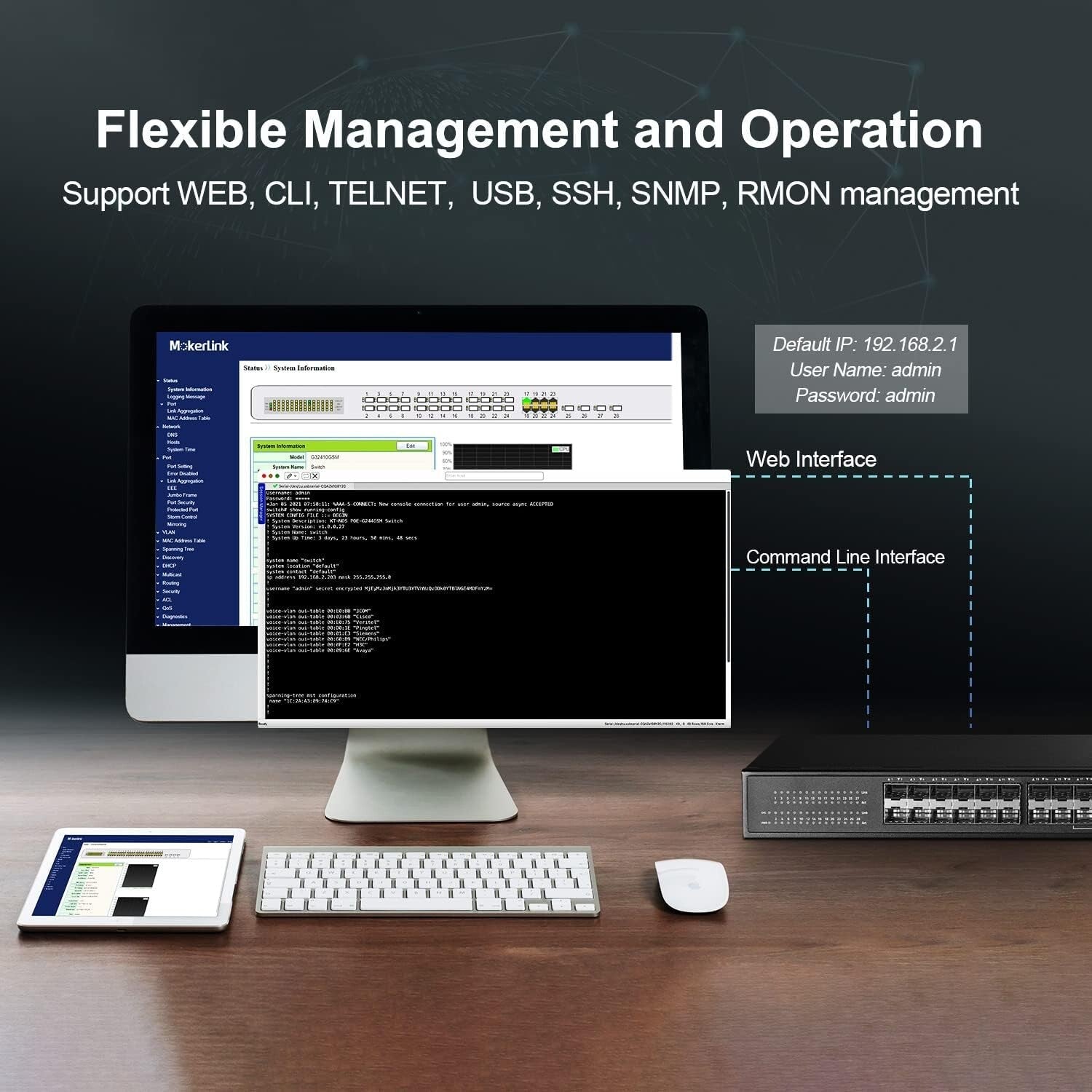 28-Port Gigabit Managed Fiber Switch with 10G SFP+ for High-Performance Networks