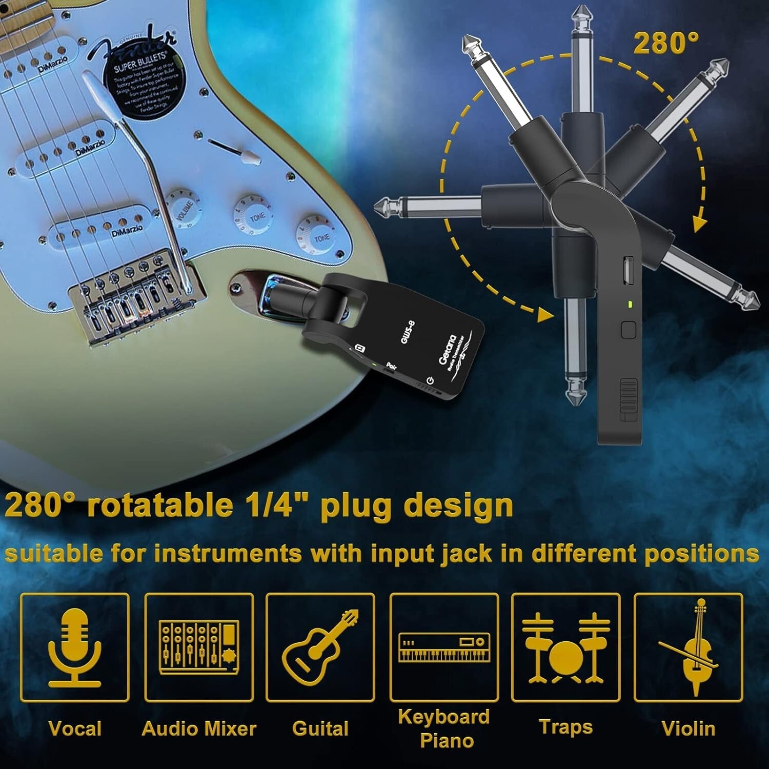Upgrade Your Performance: 2.4G Wireless Guitar System for Electric Guitar & Bass