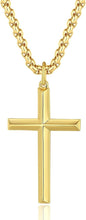 Load image into Gallery viewer, Stylish Sterling Silver Cross Necklace - Perfect Gift for Men, 24 Inch Chain