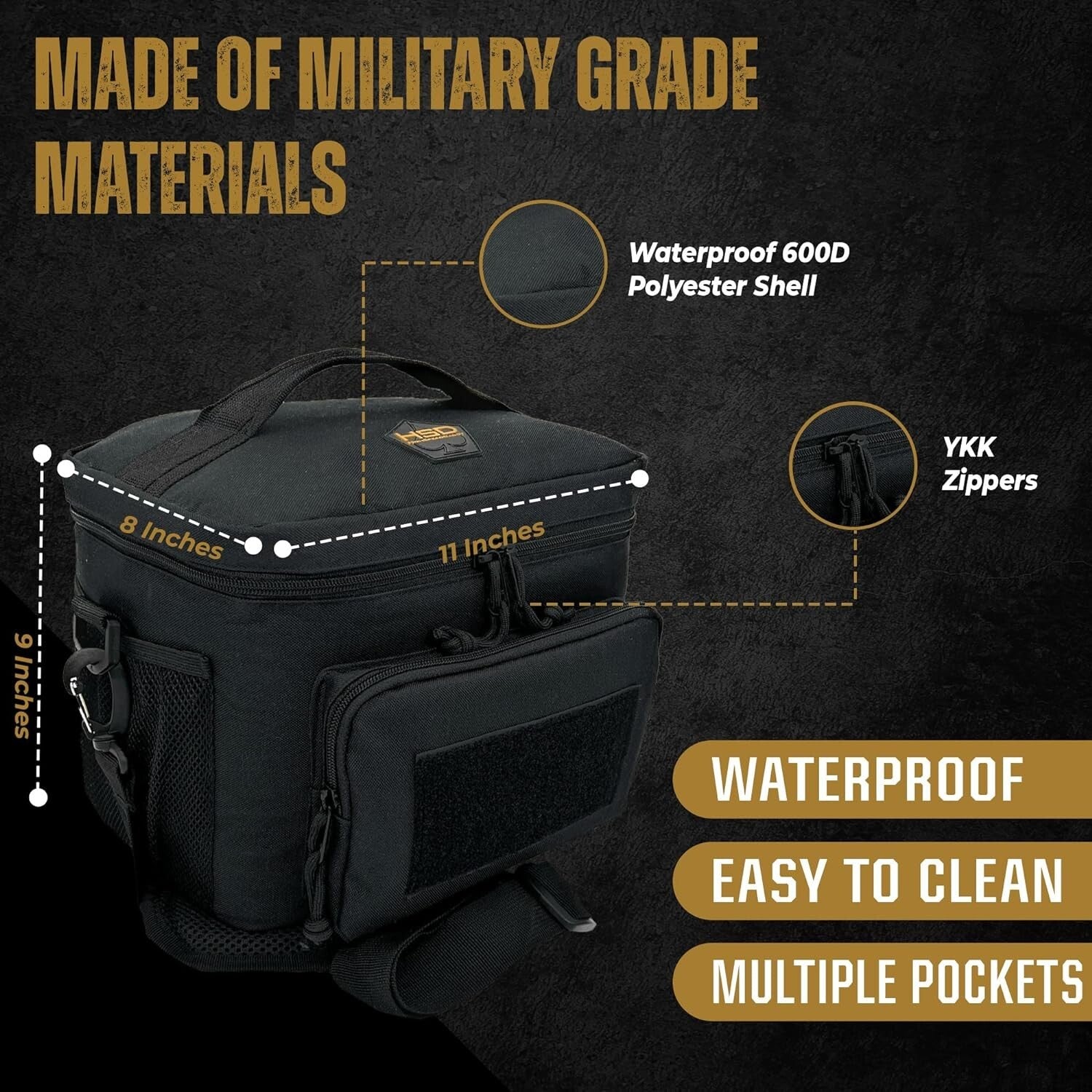 Extra Large 15L Tactical Lunch Bag with Insulation - Perfect for Work & Travel