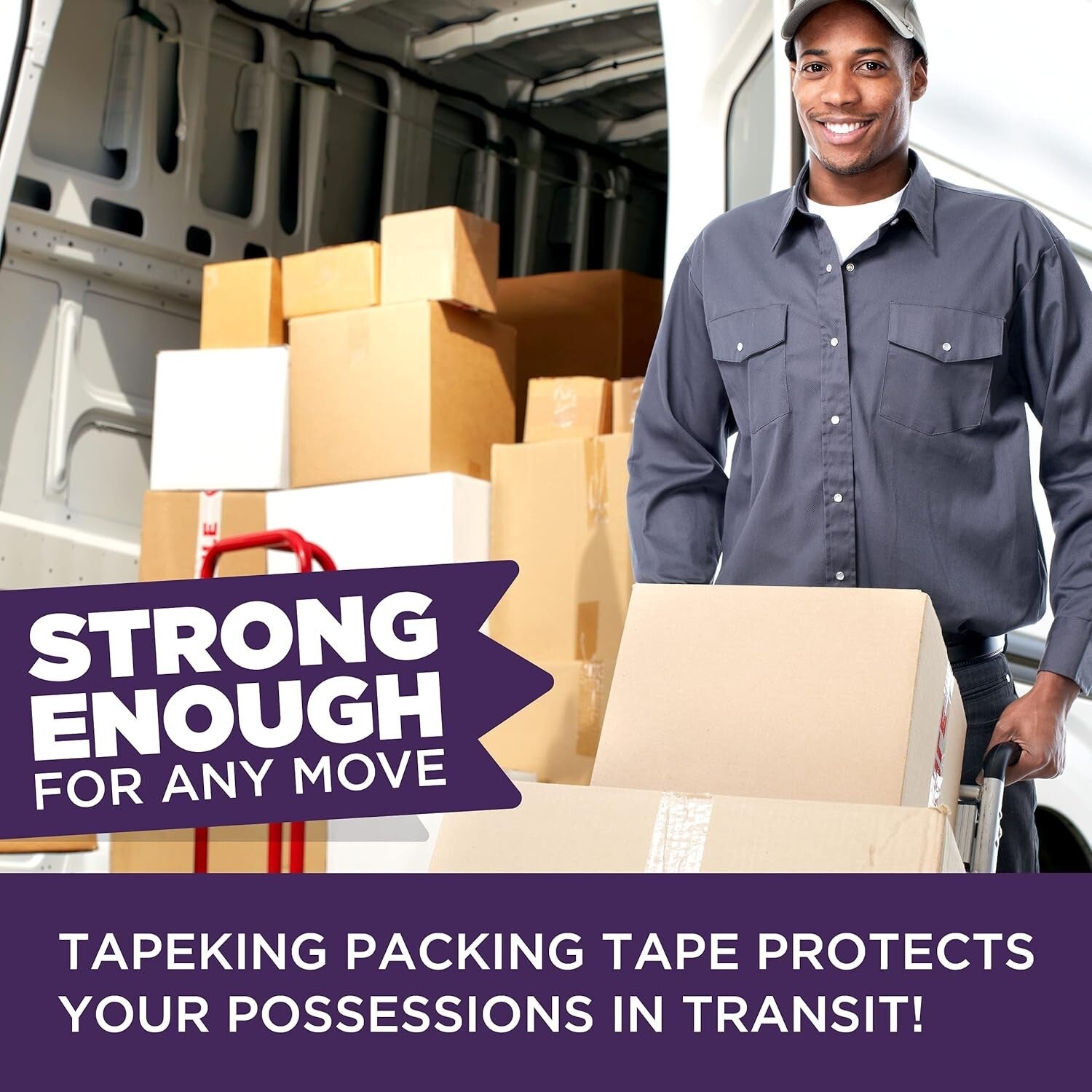 12 Heavy Duty Clear Tape Rolls - 60 Yards Each, Waterproof for All Packing Needs