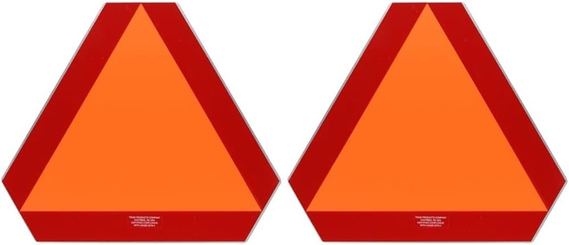 ASAE Compliant 14" x 16" Reflective Signs for Slow Moving Vehicles - Set of 2