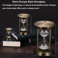 Load image into Gallery viewer, High-Quality Brass Hourglass Sand Timer – Elegant &amp; Functional Home Accessory
