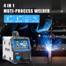 Load image into Gallery viewer, Lightweight 200A MIG Welder Dual Voltage - Powerful 4-in-1 Welding Solution