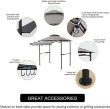 Load image into Gallery viewer, Portable Outdoor Gazebo Canopy with Side Awning for Grilling – Easy Assembly