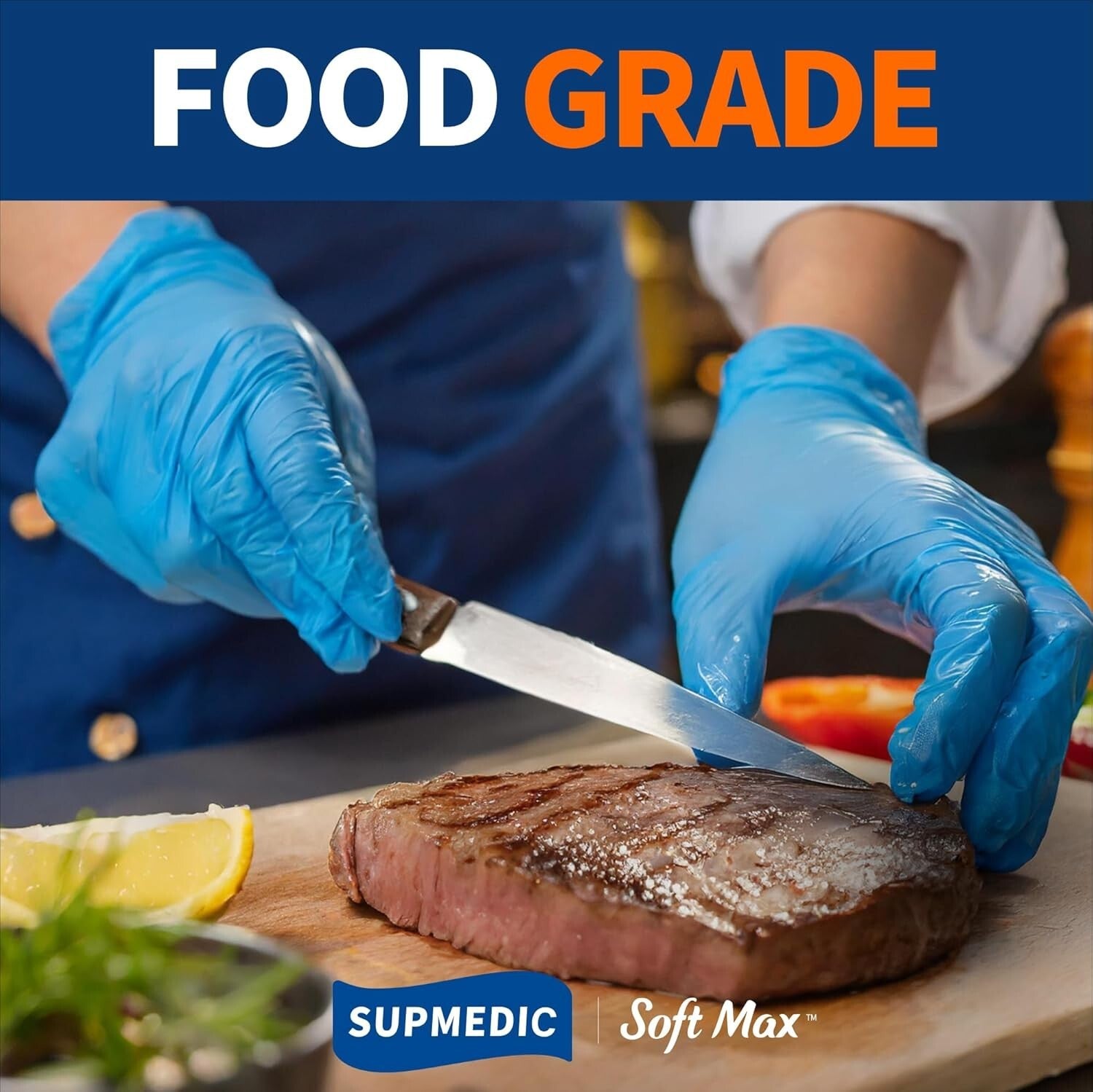 1000 Pack of Blue Nitrile Disposable Gloves - Tactile Sensitivity and Protection