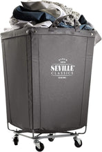Load image into Gallery viewer, Heavy-Duty Rolling Canvas Laundry Basket - 100 lbs Capacity for Easy Transport