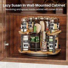 Load image into Gallery viewer, Revolving Lazy Susan Spice Rack with Adjustable Height - Perfect for Cabinets