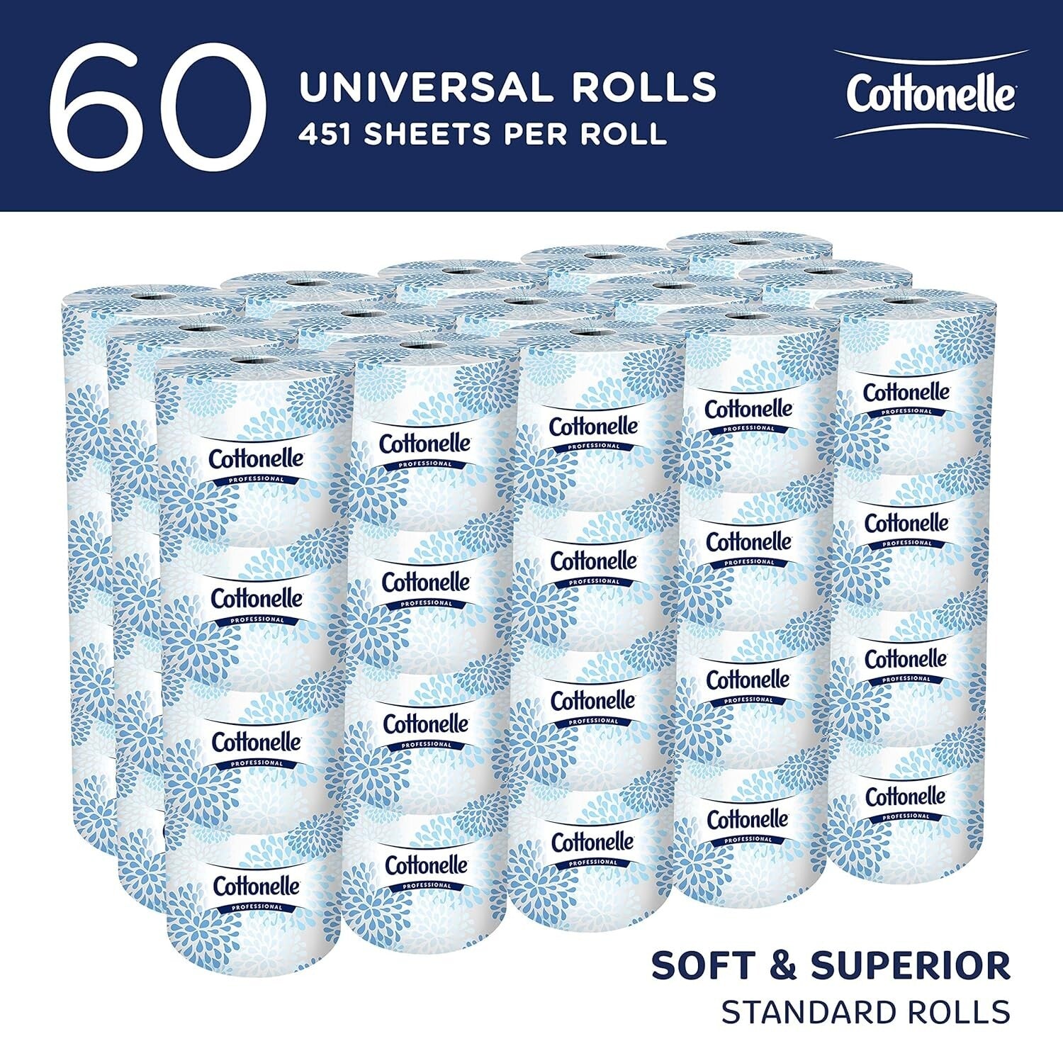 Eco-Conscious 2-Ply Toilet Paper in 60 Rolls - Ideal for Upscale Facilities