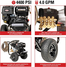 Load image into Gallery viewer, Heavy-Duty 4400 PSI Gas Pressure Washer for Contractors - 31-inch Wand Included