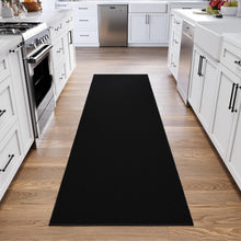 Load image into Gallery viewer, Elegant 2'7" x 9'10" Hallway Runner Rug - Non-Slip &amp; Easy to Clean Black Carpet