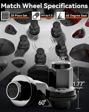 Load image into Gallery viewer, Corrosion Resistant Acorn Lug Nut Set - 20pcs M14x1.5, Ideal for SUVs &amp; Trucks
