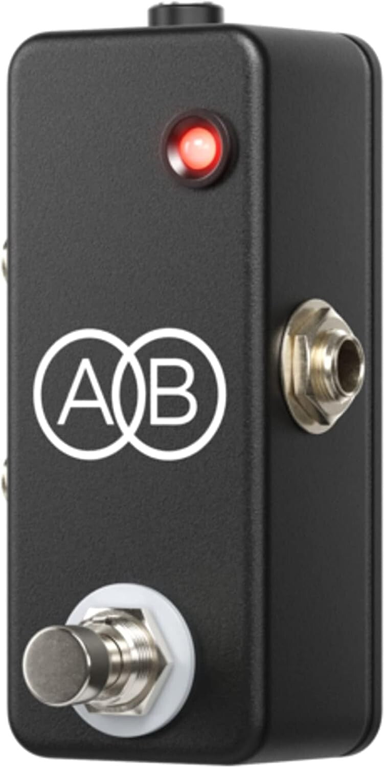 Mini A/B Guitar Signal Switch: Compact Black/Silver Pedal for Musicians