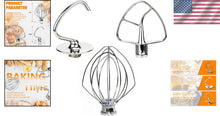 Load image into Gallery viewer, Premium Stainless Steel Mixer Attachments Set for KitchenAid Tilt-Head Mixers