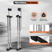 Load image into Gallery viewer, 48-64" Adjustable Aluminum Drywall Stilts with Knee Pads - For Safe Painting