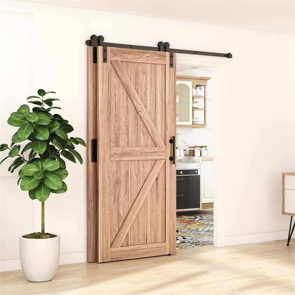Single Track 6.6FT Bypass Sliding Door Kit - Victorian Elegance for Any Space