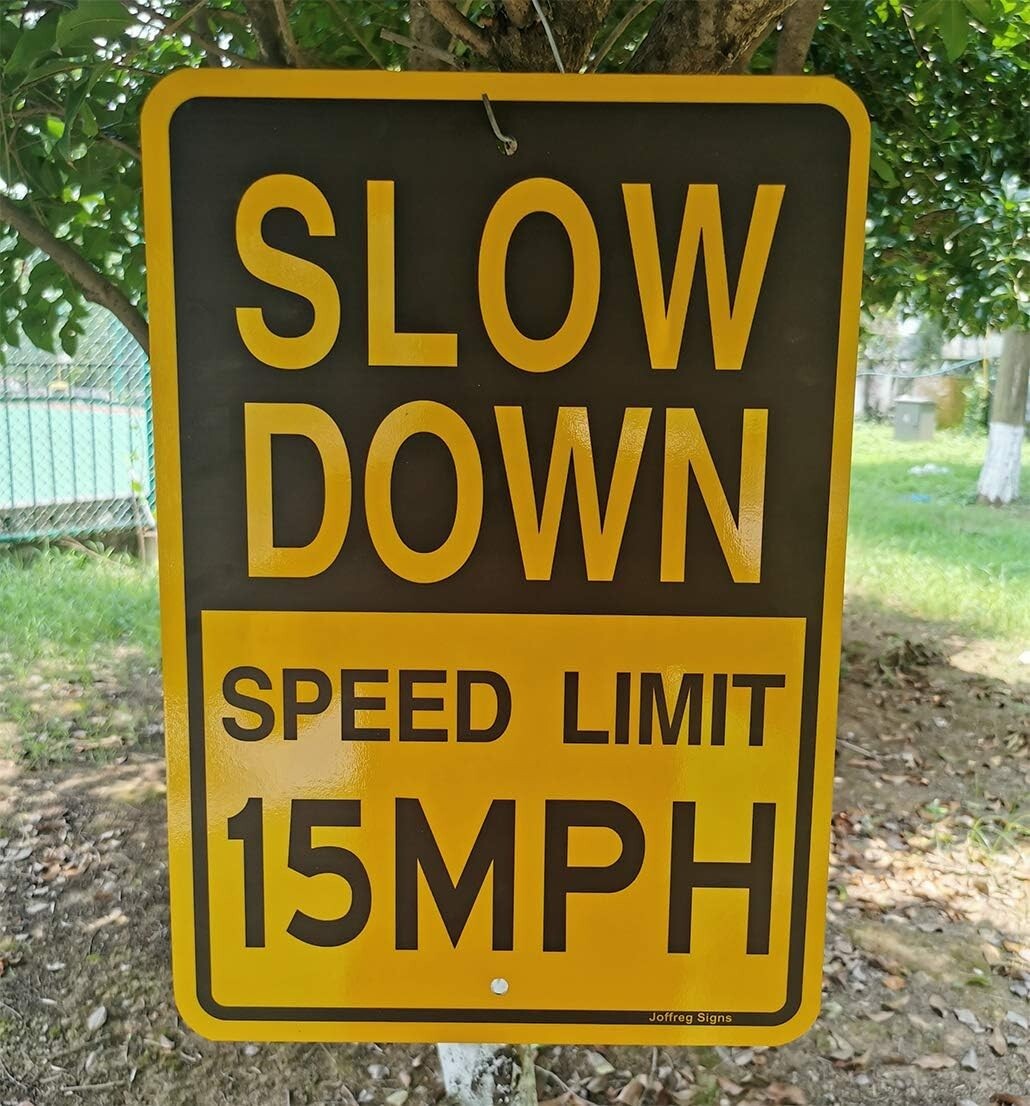 Durable 17x12 Reflective Speed Limit Signs, Weather-Resistant Aluminum 4 Pack