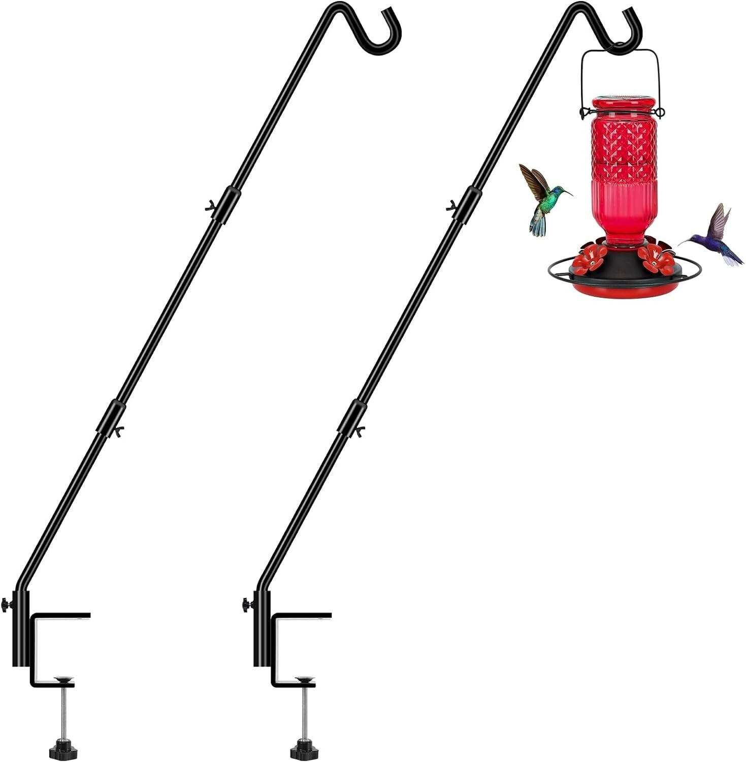 Premium Quality Adjustable Bird Feeder Hanger - Easy Install Deck Hooks