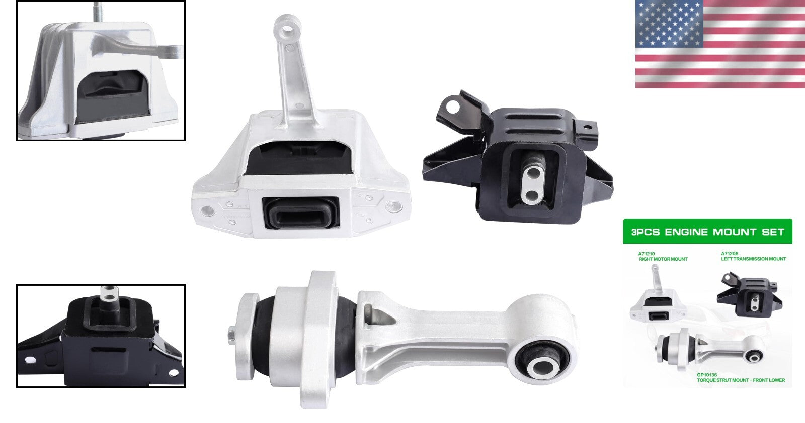 Durable Steel Engine & Transmission Mounts for Hyundai Elantra 1.4T 1.6T 2.0L