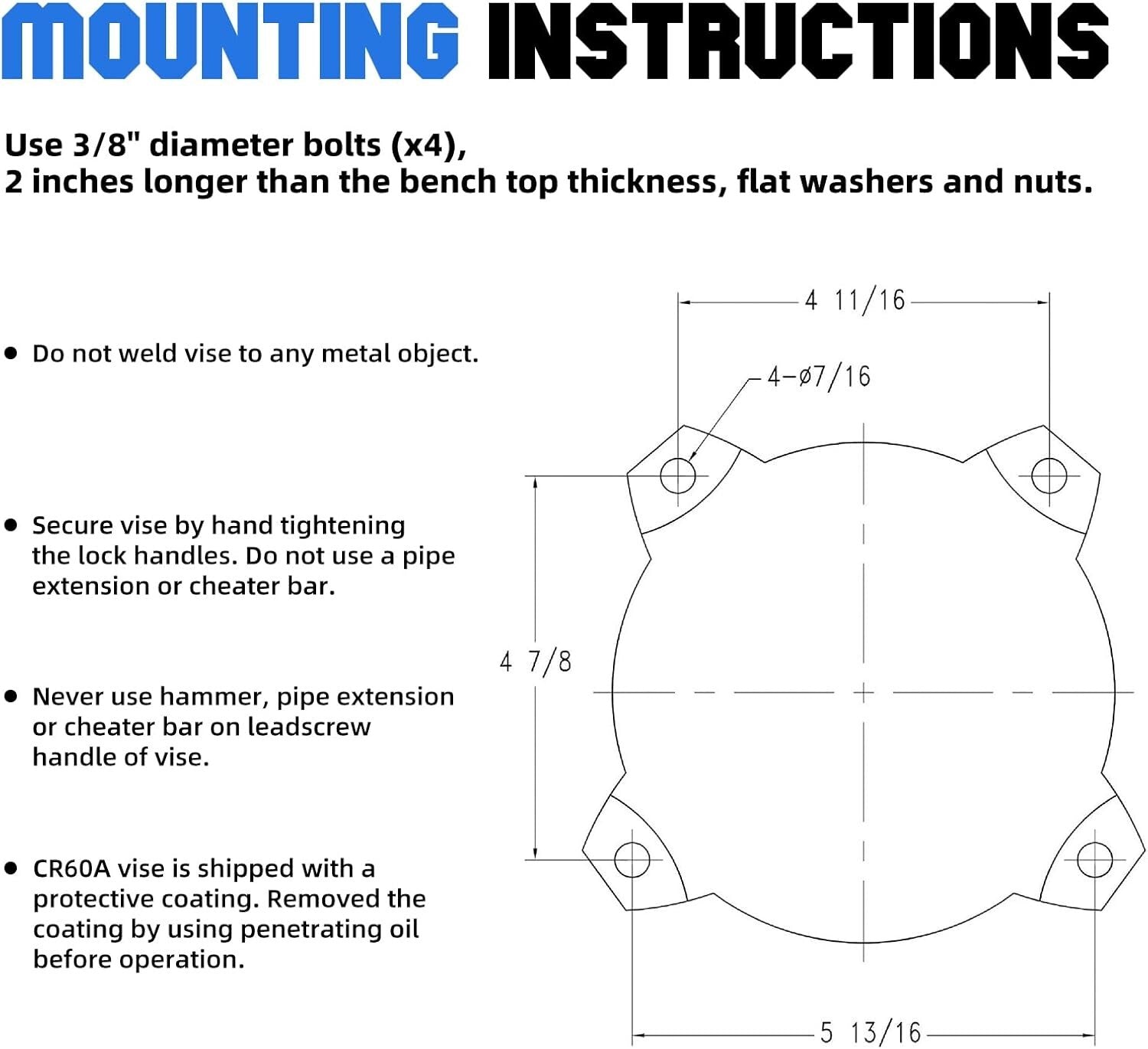 Sturdy 6.5 Inch Ductile Iron Bench Vise - 210° Swivel Base for Precision Work