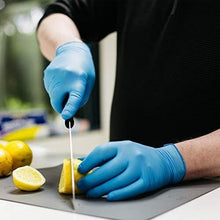 Load image into Gallery viewer, Industrial-Grade Blue Nitrile Gloves - Food-Safe, Powder-Free for Light Tasks