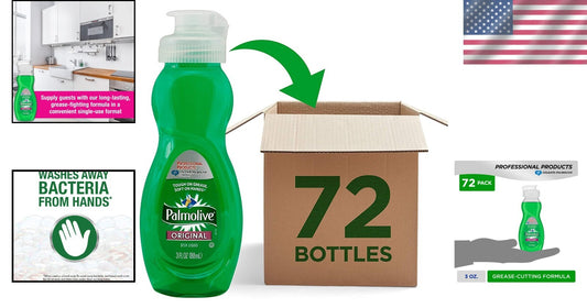 Non-Toxic 3 Fl Oz Dish Soap - Original Scent, Pack of 72 for Convenient Cleaning