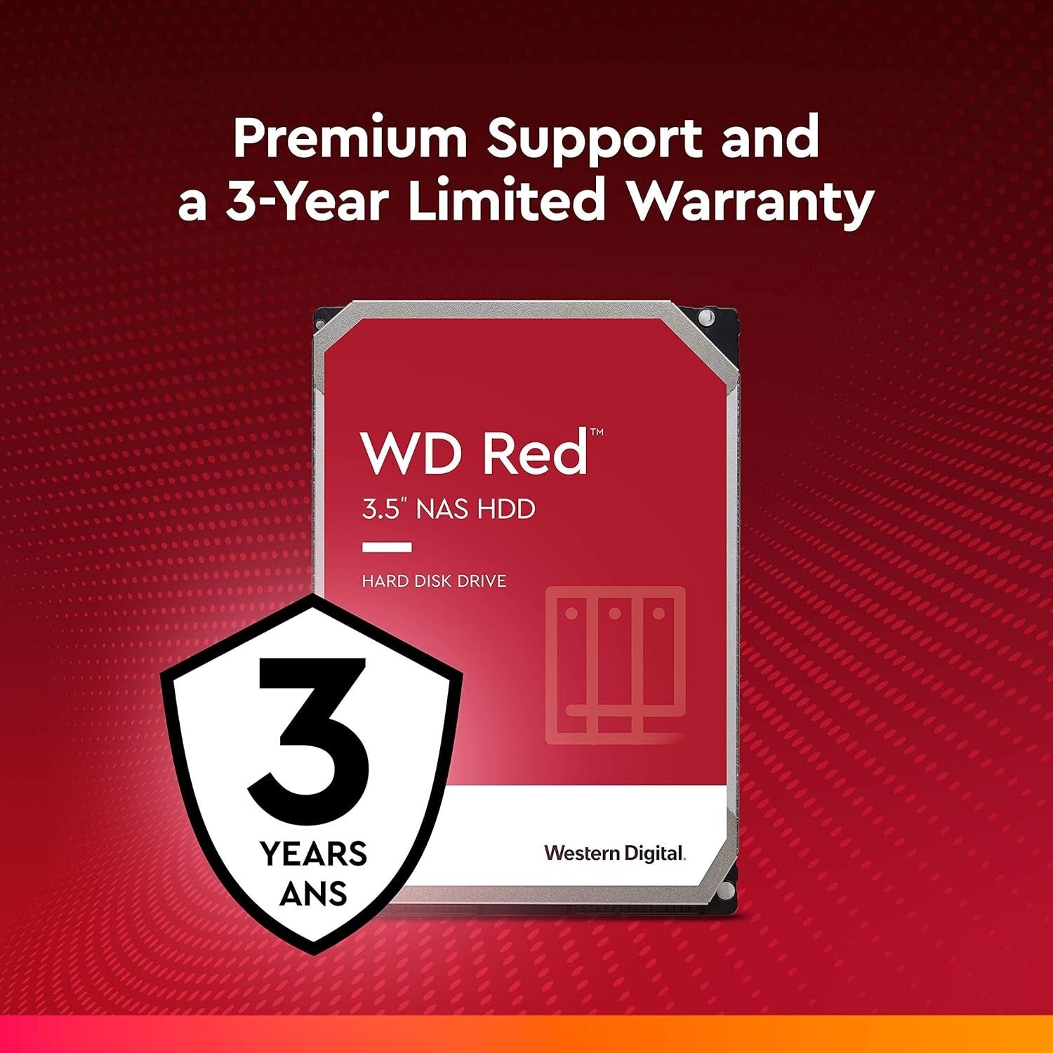 4TB WD Red HDD with 5400 RPM and SATA 6 Gb/s for Reliable NAS Storage