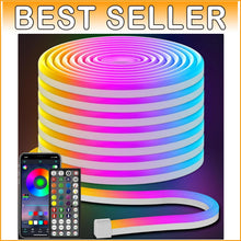 Load image into Gallery viewer, Versatile 50FT RGB LED Neon Rope Lights - Music Sync for Dynamic Atmospheres