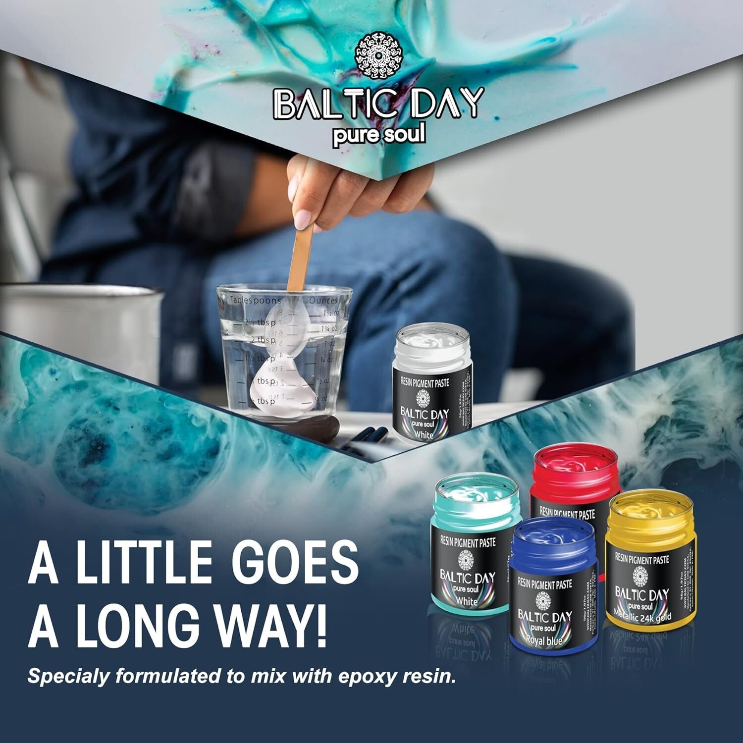 50-Piece Epoxy Resin Pigment Paste Set for Vibrant Arts & Crafts - 10g Jars