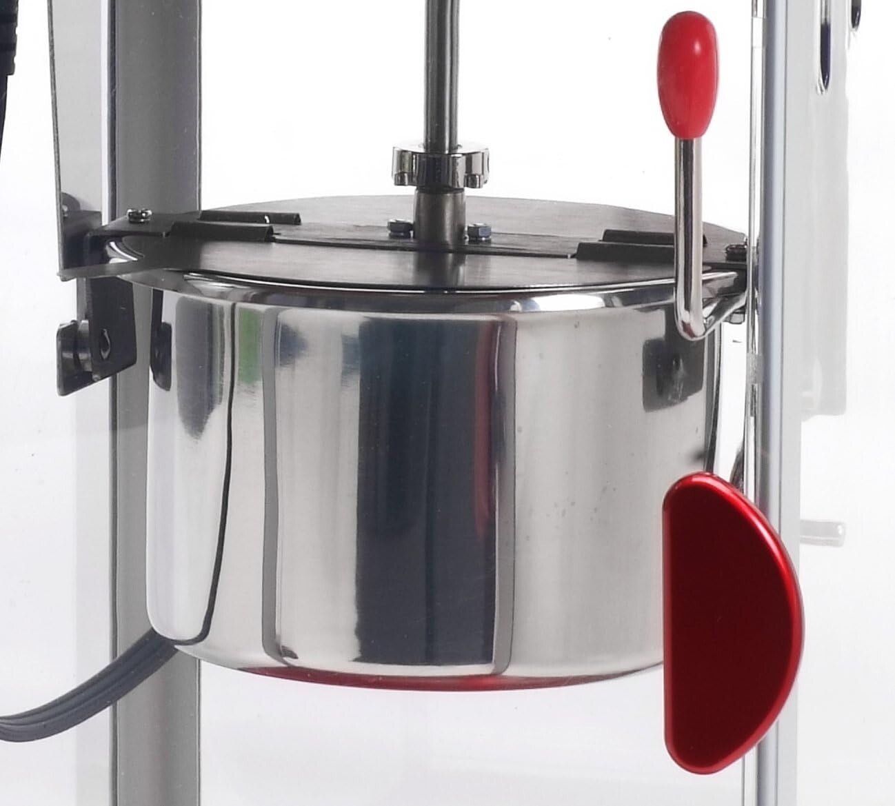 Elegant Red Plexiglass Popcorn Popper - 2.5 oz Capacity with Serving Tray