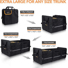 Load image into Gallery viewer, Automotive Storage Solution: Large Trunk Organizer with Tie-Down Straps &amp; Cooler