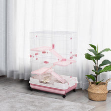 Load image into Gallery viewer, Spacious Wheeled Small Animal Hutch with Removable Tray - Perfect for Bunnies