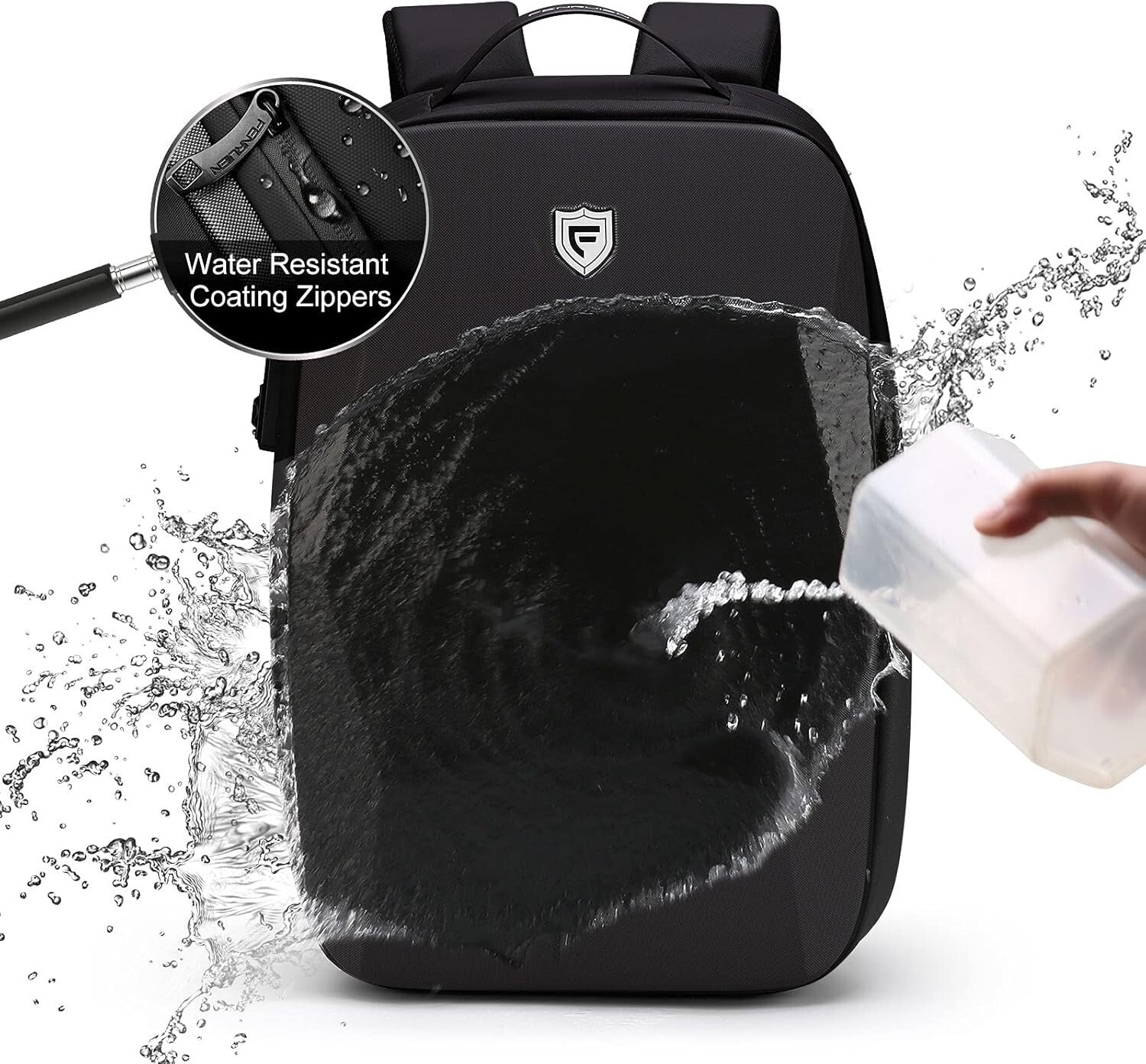 Waterproof 17.3-Inch Business Laptop Backpack with Triple Anti-Theft Protection