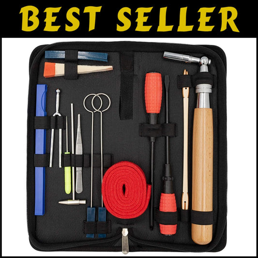 16-Piece Professional Piano Tuning Kit with Toolbox for Grand & Upright Pianos