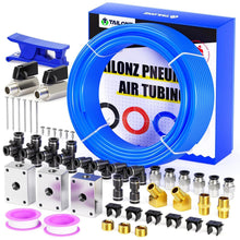 Load image into Gallery viewer, Blue 1/2 Inch OD PU Air Tubing Kit - 32M (100ft) for Pneumatic Applications
