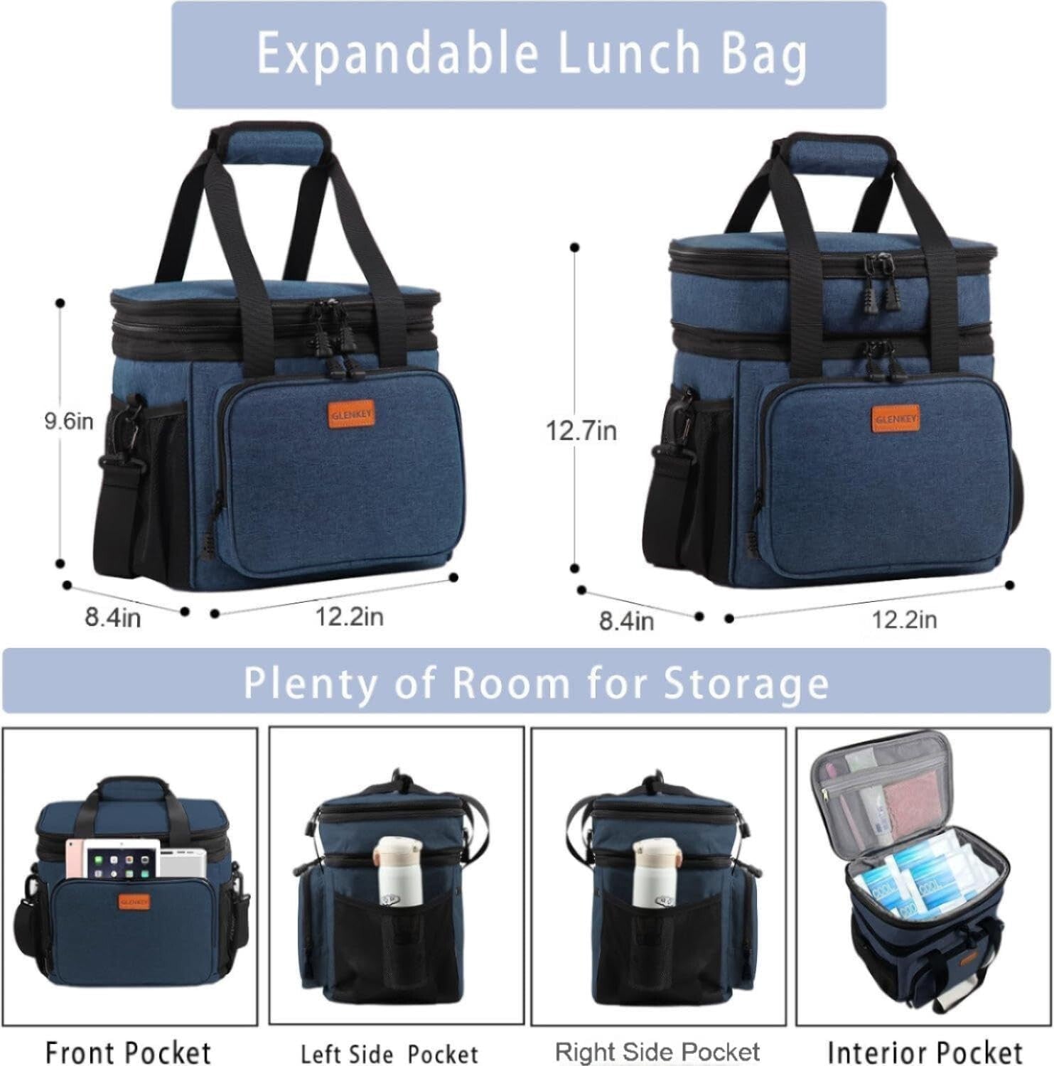 Durable Expandable Lunch Box 22L - Insulated & Waterproof for Camp and Work