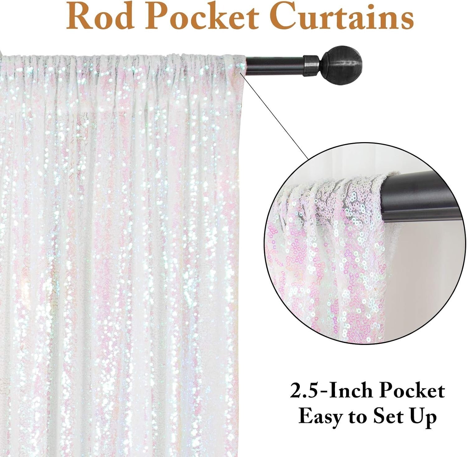 Iridescent White Sequin Backdrop 10FTx10FT – Perfect for Elegant Photoshoots