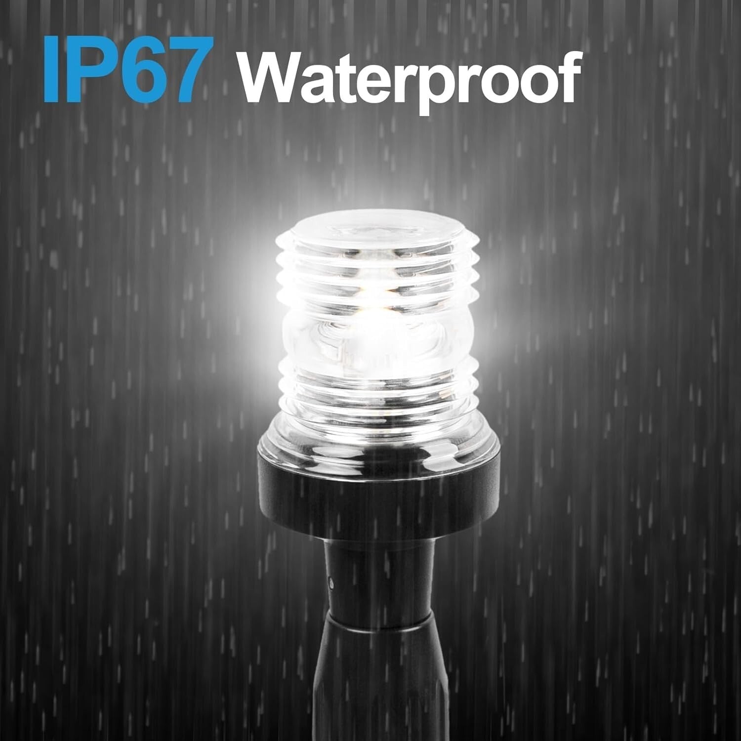 IP67 Waterproof 3NM LED Boat Navigation Light - Fits Pontoon, Yacht, Bass Boats